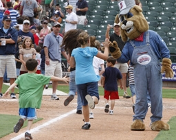 Spike with the Kids at the Dell Diamond